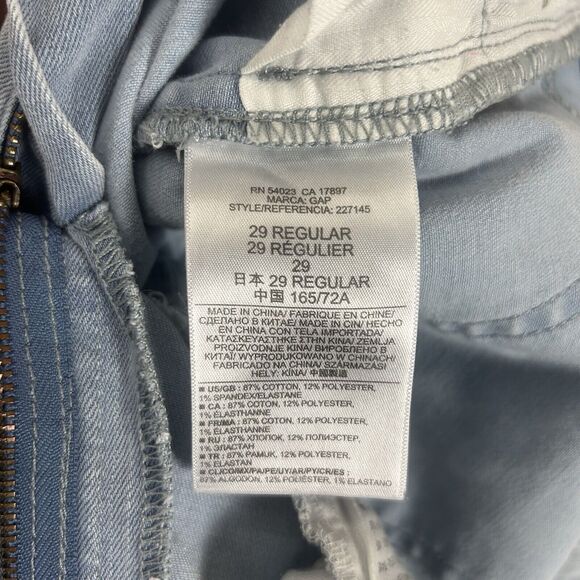 Gap 1969 Skinny Jeans Womens Size 29 Regular Blue Jegging Light Wash Mid Rise - Picture 4 of 10